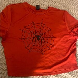 Red Spider Web Graphic Tee